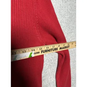 Lauren Ralph Lauren Large Womens Turtleneck‎ Sweater Red Long Sleeve Cotton thumbnail 8