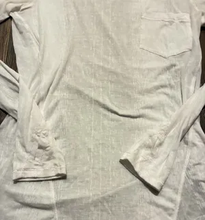Lululemon White Sheer Burnout Long Sleeve Top Size 4 thumbnail 3