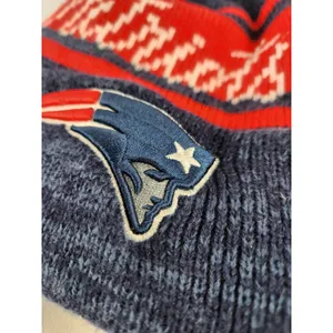 Womens New England‎ Patriots Knit Pom Winter Hat NFL Football Embroidered Patch thumbnail 4