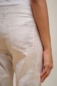 Free People champagne cream velvet cropped skinny pants Waist 28 nwot thumbnail 3