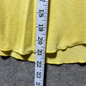 Ten‎ Sixty Sherman Womens Yellow V-Neck Short Sleeve Raw Hem Tee Shirt Large thumbnail 4