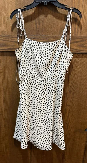 Dry Goods Black and white dotted sundress thumbnail 1