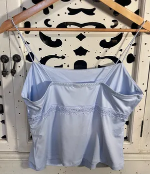 Wild Fable Light Blue Women's Lace-Trim Cami Top thumbnail 1