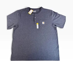 Carhartt Men’s XL Loose Fit Henley T Shirt Pocket Dark Gray NWT TK0084-M thumbnail 1