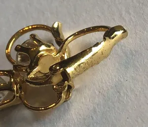 Avon Vintage Gold Tone Round CZ Rhinestone Dainty Pierced Earrings thumbnail 5