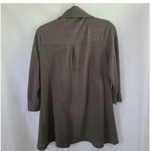 Carolyn Taylor Open Front‎ Cardigan Sweater Waffle Knit Women's Size Large thumbnail 3