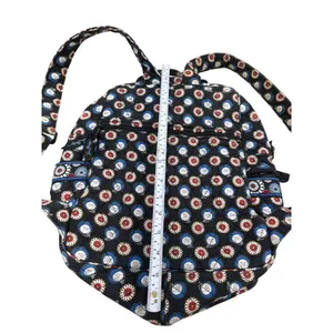 Vera Bradley blue Owl & Floral Print Quilted Backpack 16" x 14" SKU 7335 thumbnail 7