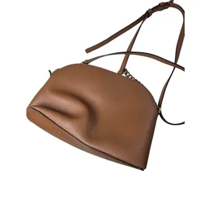 Michael Kors Dome Crossbody‎ Bag Saffiano Leather Tan Acorn Gold Chain thumbnail 3