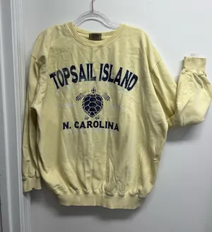 Yellow Topsail Island Sweatshirt Size XL thumbnail 1