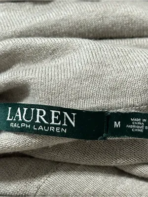 Ralph Lauren Size M Heather Gray Brushed Cotton Modal Turtleneck Long Sleeve Top thumbnail 4