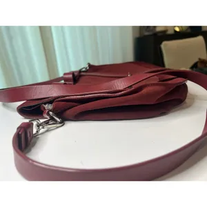 bag crossbody shoulder burgundy suede large Bess Croute messenger flap Ox Blood thumbnail 5
