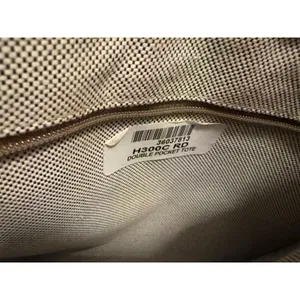 Vintage Dooney & Bourke DB Monogram Purse Bag Top Handle Pink Red Leather‎ Trim thumbnail 10