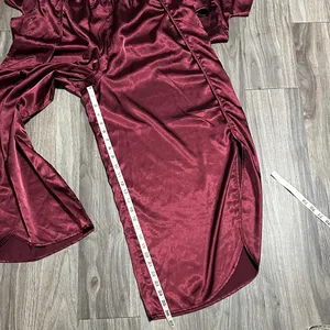 BB Dakota ,wine Red Satin Pajama Set – Silky 2-Piece Sleepwear. thumbnail 5