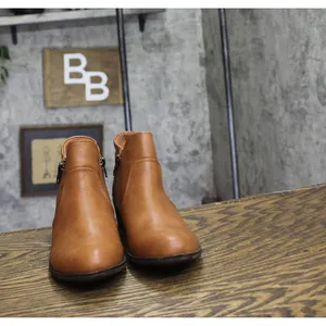 Sun + Stone Womens Adelinee Double Zip Ankle Booties Brandy Brown 6.5M thumbnail 3