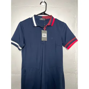 NEW G/Fore Contrast Collar Polo Dress S Twilight Tech Pique Womens Golf Size XS thumbnail 3