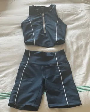 YPB Abercrombie | Navy Blue Athletic Set with White Trim XS/S thumbnail 1