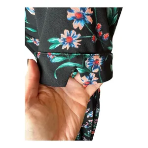 Eva Rose Dress Women Small Black Floral Fit And Flare‎ Midi Boho Cottage Retro thumbnail 6