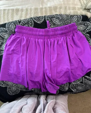 Purple Flowy Shorts thumbnail 2