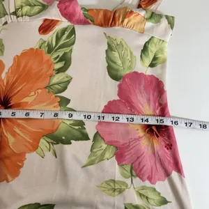 Tommy Bahama Floral Silk shift Dress with Orange and Pink Accents thumbnail 5