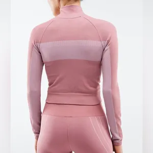 Fabletics Pink Canyon / Lavender Lustre Tory Cropped Seamless Jacket thumbnail 5