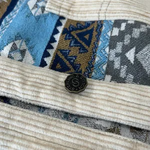 Sterling & Stitch Womens S Corduroy Shacket Southwestern Patchwork Jacket Boho thumbnail 12