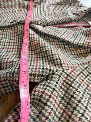 Velvet by Graham & Spencer Wool Blend Houndstooth Trench Coat Black White Pink thumbnail 9