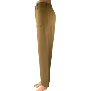 Jones & Co Women's Tan High Rise Baggy Palazzo Wide Leg Trousers Pants Size 4 thumbnail 2
