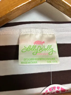 Lolly Wolly Doodle NWT Brown & White Striped Boat Neck Top thumbnail 7