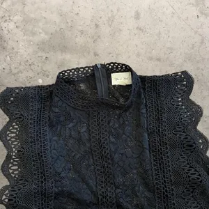new & next black boho sheer lacey loose top/shall thumbnail 2