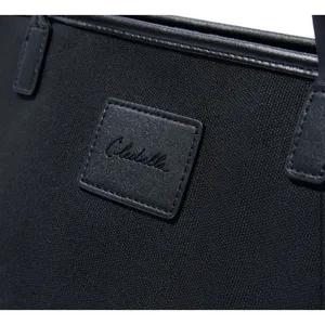 NEW Cleobella Large Black‎ Canvas Tote 22"x12" thumbnail 5