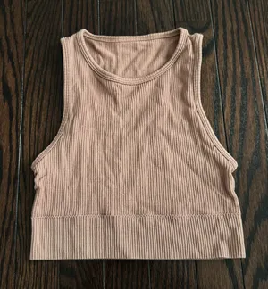 Skims Ribbed Tan Tank thumbnail 1