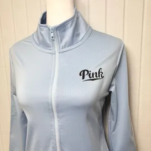 PINK Victoria's Secret ULTIMATE Sky Blue‎ Quarter-Zip Hoodie Size S thumbnail 2