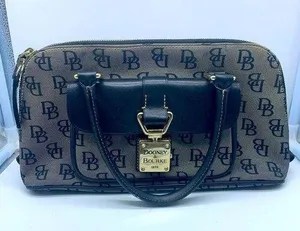 DOONEY & BOURKE black & gray signature D&B logo tote bag thumbnail 1