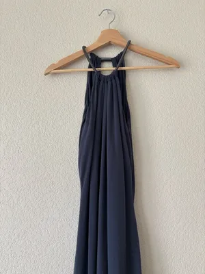 Calvin Klein Navy Halter Maxi Dress thumbnail 2