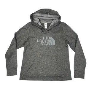 THE NORTH FACE Half Dome Pullover Hoodie Women L Gray Outdoor Travel Camping thumbnail 3