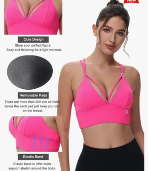 MotoRoto MotoRun Padded Strappy Yoga Bras thumbnail 4