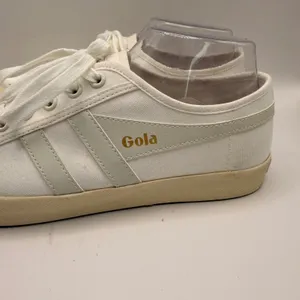 Gola Coaster Womens Off White Canvas Low Top Sneakers Trainers Cream Size 10 thumbnail 3
