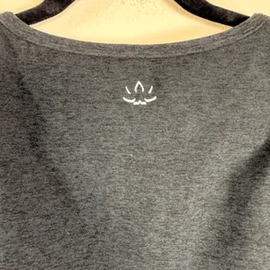 Beyond Yoga Spacedye High Neck Cropped Tank Top Charcoal Gray XL Shelf Bra thumbnail 3