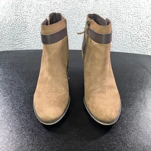 Franco Sarto Ankle Boots‎ Women 8.5 Chunky Leather Ankle Academia Chic Bootie thumbnail 2