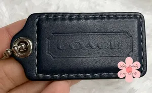 2” COACH Blue Fob Bag Charm Hang tag Hangtag thumbnail 1