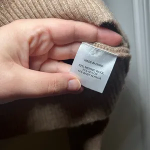 Quince Merino Wool Baby Alpaca Ribbed Mock Neck Sweater Tan Small Capsule basic thumbnail 4