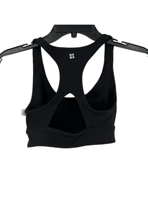 Sweaty Betty Black Racerback Sports Bra Size 2 NWOT Workout Running Everyday thumbnail 3