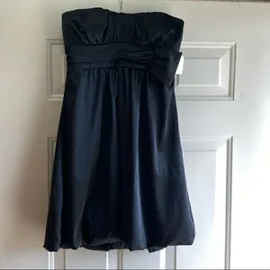 Trixxi Black Silk Strapless Tulip Dress-Brand New thumbnail 2