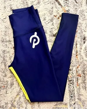 PELOTON Navy Contrast‎ Show Up Rib Leggings Size S thumbnail 1