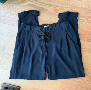 Wilfred Black Sheer Lightweight Drawstring Pants Size Medium thumbnail 1