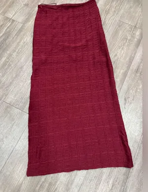 Topshop Deep Red Maxi Skirt thumbnail 7