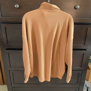 Columbia Waffle Knit Button Down Brown Size M thumbnail 2