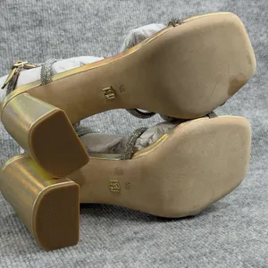 Badgley Mischka Size-8.5M Dalilah Ankle Strap High Heel Sandals Pale Gold $245 thumbnail 4