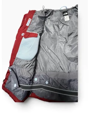 The North Face 600 Down Ski Jacket Fur Hood Burgundy White Vintage Puffer S thumbnail 9