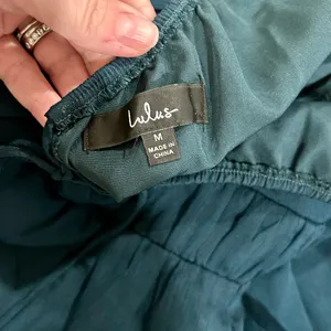 Lulu's Deep Teal Dress Medium thumbnail 5